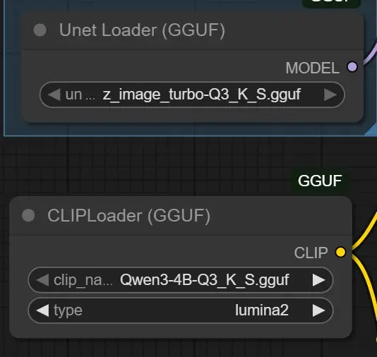 Z-Image GGUF Model Selection